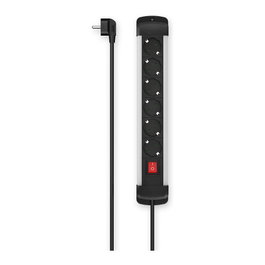 Hama Regleta de 6 tomas con interruptor, 3,0 m, negro