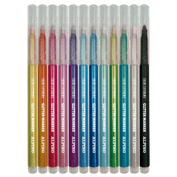 Alpino Estuche de 12 Rotuladores Glitter Color Experience
