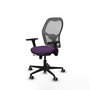 PIQUERAS Y CRESPO Silla de oficina Jorquera con mecanismo Sincro/Traslack, morado y gris