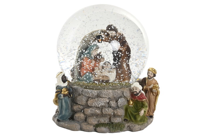 DKD Home Decor Bola Decoracion Navidad Tradicional Multicolor 11 x 13 x 11 cm (4 Unidades)