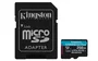 Kingston Canvas Go! Plus MicroSDXC 256GB UHS-I U3 V30 A2 Clase 10, Lectura 200MB/s para 4K, Juegos Móviles, Drones y Cámaras, con Adaptador SD