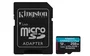 Kingston Canvas Go! Plus MicroSDXC 256GB UHS-I U3 V30 A2 Clase 10, Lectura 200MB/s para 4K, Juegos Móviles, Drones y Cámaras, con Adaptador SD