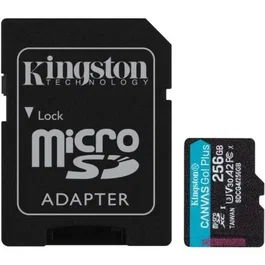 Kingston Tarjeta Memoria Canvas Go! Plus 256GB microSD XC Clase 10 U3 V30 200MBs SDCG4/256GB