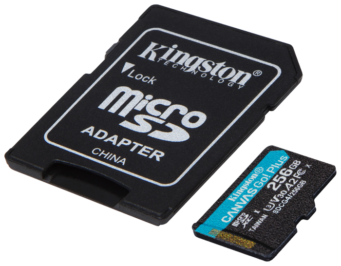 Kingston Canvas Go! Plus 256 GB microSDXC A2 U3 V30