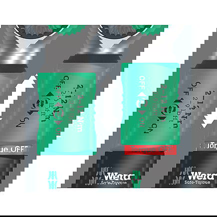 Wera Llave Dinamométrica de Clic Safe-Torque A 1 Set 1 1/4" 05075830001, Rango 2-12 Nm, Incluye 8 Puntas