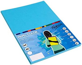 FABRISA Paquete de Papel A4 Azul Océano 80g 100 Hojas