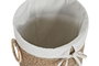 DKD Home Decor Set de 2 Cestas de Seagrass y Tela Natural/Crema 39x40x48 cm