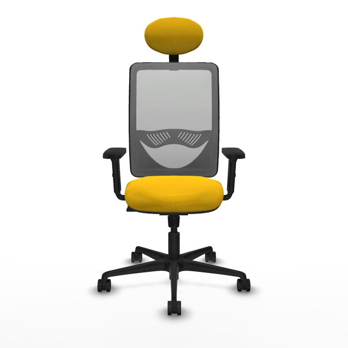 PIQUERAS Y CRESPO Silla de oficina Zulema con mecanismo Sincro, Amarillo y Gris PIQUERAS Y CRESPO Silla de oficina Zulema con mecanismo Sincro, Amarillo y Gris