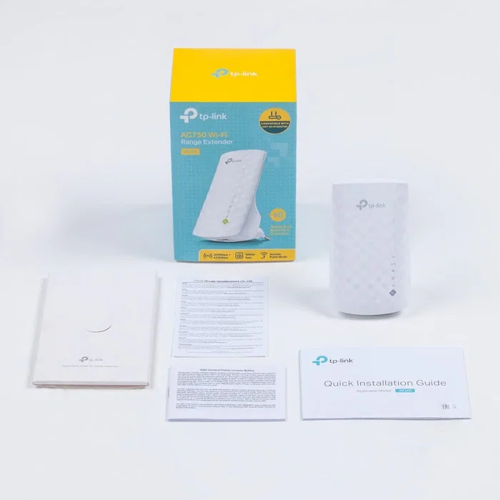 TP-Link RE200 Repetidor WiFi Amplificador de Señal AC750, Doble Banda (2.4 GHz y 5 GHz), Blanco, 433 Mbps, 3 Antenas Internas, Puerto Ethernet