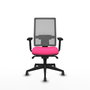PIQUERAS Y CRESPO Silla de oficina Horna Rosa y Gris con Mecanismo Sincro