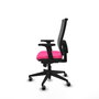 PIQUERAS Y CRESPO Silla de oficina Horna Rosa y Gris con Mecanismo Sincro