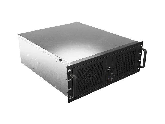Lanberg SC01-5204-12B Caja Servidor Rack 19" 4U, ATX/SSI-EEB, 5 Ventiladores PWM, 13 Bahías, 2 USB 3.0, 520 mm Profundo, Bastidor Modular para Centro de Datos