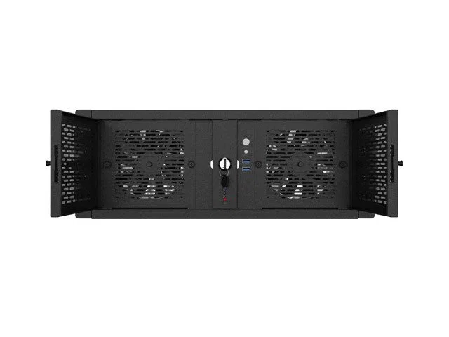 Lanberg SC01-5204-12B Caja Servidor Rack 19" 4U, ATX/SSI-EEB, 5 Ventiladores PWM, 13 Bahías, 2 USB 3.0, 520 mm Profundo, Bastidor Modular para Centro de Datos