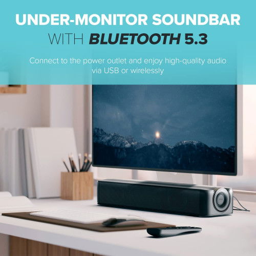 Creative Labs 51MF8410AA000 Altavoz Portatil Bluetooth Multimedia Under Monitor Soundbar 48W Negro