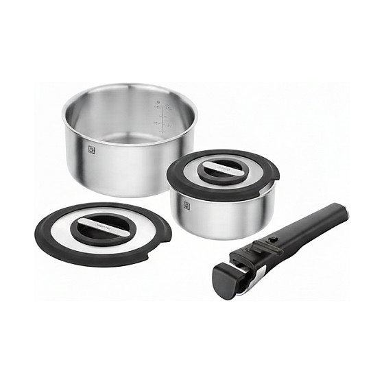 Zwilling Unlock Kochtopfset 5-tlg, 18/10 Edelstahl Zwilling Unlock Kochtopfset 5-tlg, 18/10 Edelstahl