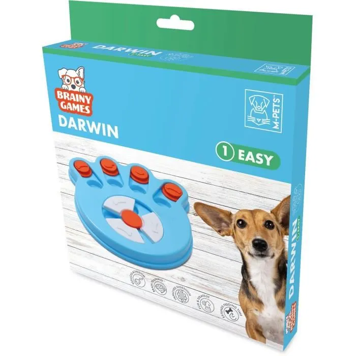 M Pets Juego de Inteligencia para Perros Darwin MPE6953182713173, 14 x 13.5 x 3 cm, Nivel Fácil