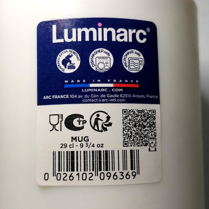 Luminarc Taza Zelie Lum de Vidrio Blanco 29 cl Luminarc Taza Zelie Lum de Vidrio Blanco 29 cl