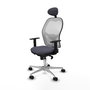 PIQUERAS Y CRESPO Silla de oficina Jorquera Gris y Blanca