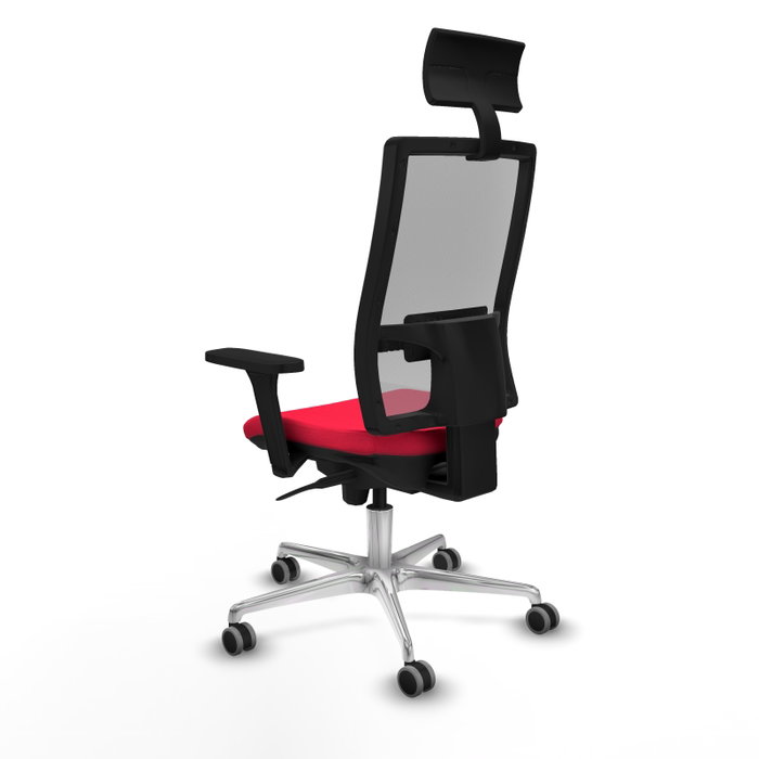 PIQUERAS Y CRESPO Silla de oficina Horna con Mecanismo Sincro, Rojo y Gris PIQUERAS Y CRESPO Silla de oficina Horna con Mecanismo Sincro, Rojo y Gris