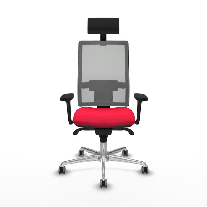 PIQUERAS Y CRESPO Silla de oficina Horna con Mecanismo Sincro, Rojo y Gris PIQUERAS Y CRESPO Silla de oficina Horna con Mecanismo Sincro, Rojo y Gris