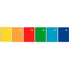 Enri Set de 10 Cuadernos de Espiral 4º de 80 Hojas con Pauta 3 y Tapa Blanda Surtida
