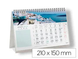 Liderpapel Calendario de Sobremesa Espiral Triangular Imágenes Ciudades 2027 210x150mm