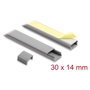 DeLOCK 22090 Canaleta autoadhesiva con tapa deslizante 30 x 14 mm, 2 unidades, Gris