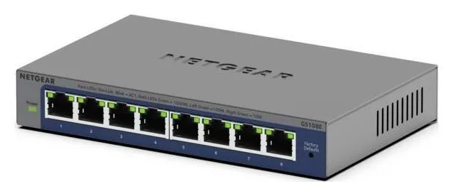 Netgear GS108E-400EUS Switch de 8 puertos Gigabit Ethernet Gris Netgear GS108E-400EUS Switch de 8 puertos Gigabit Ethernet Gris
