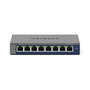 NETGEAR GS108E-400EUS Switch 8 Puertos Gigabit Ethernet No Administrado Plus (GS108Ev4), L2/L3, 16 Gbit/s, VLAN, Gris