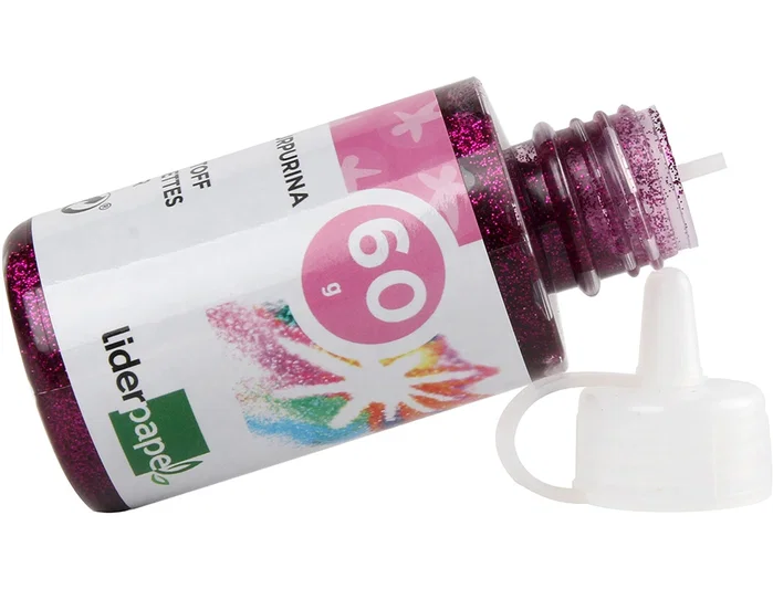 Liderpapel Purpurina pegamento colores metálicos surtidos