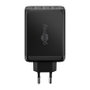 Goobay Cargador Multiporta 100W con Tecnología GaN, 3x USB-C y 1x USB-A Negro