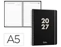 Liderpapel Agenda de oficina 2027 espiral basic día página A5 negro