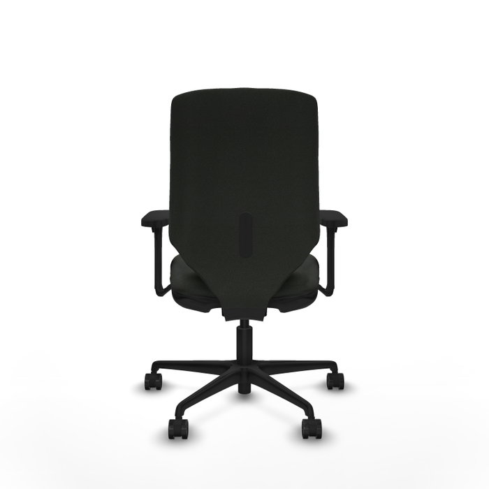 PIQUERAS Y CRESPO Silla Ossa tapizada traslack bali negro con brazos 3D