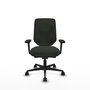 PIQUERAS Y CRESPO Silla Ossa tapizada traslack bali negro con brazos 3D