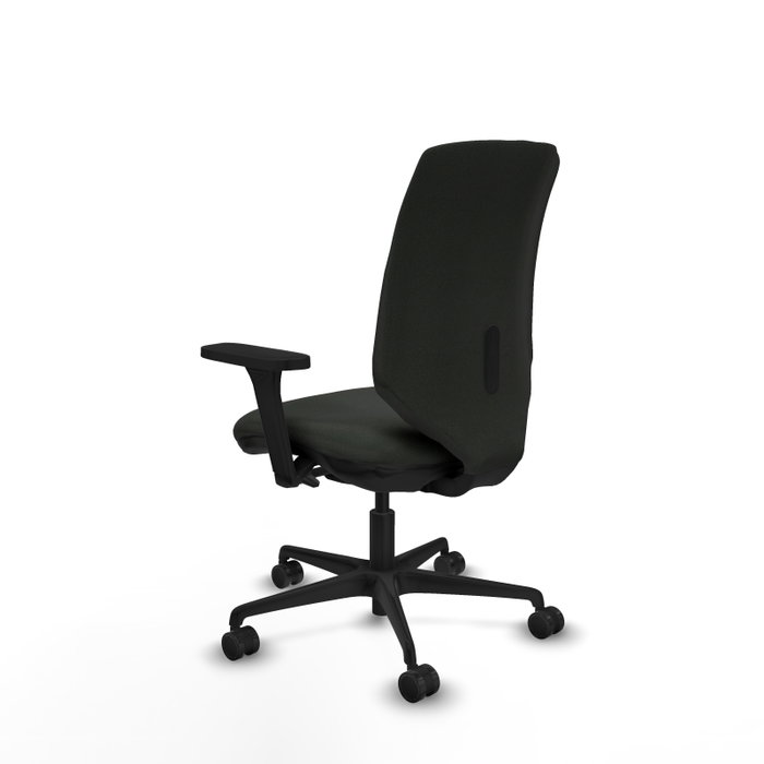 PIQUERAS Y CRESPO Silla Ossa tapizada traslack bali negro con brazos 3D