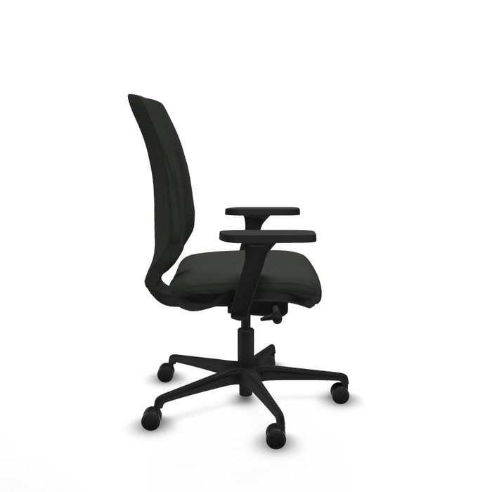 PIQUERAS Y CRESPO Silla Ossa tapizada traslack bali negro con brazos 3D