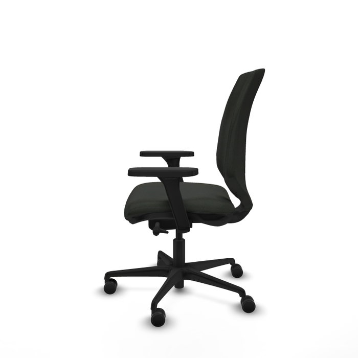 PIQUERAS Y CRESPO Silla Ossa tapizada traslack bali negro con brazos 3D