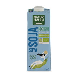 NaturGreen Bebida de Soja Bio con Sirope de Agave 1L