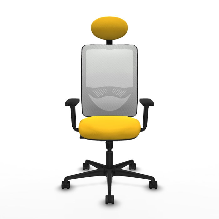 PIQUERAS Y CRESPO Silla de oficina Zulema con mecanismo Sincro, Amarillo y Blanco PIQUERAS Y CRESPO Silla de oficina Zulema con mecanismo Sincro, Amarillo y Blanco
