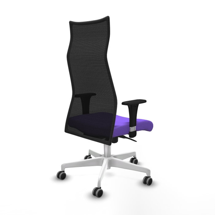 PIQUERAS Y CRESPO Sillón Albacete con Mecanismo Sincro, Asiento Lila y Malla Negro PIQUERAS Y CRESPO Sillón Albacete con Mecanismo Sincro, Asiento Lila y Malla Negro
