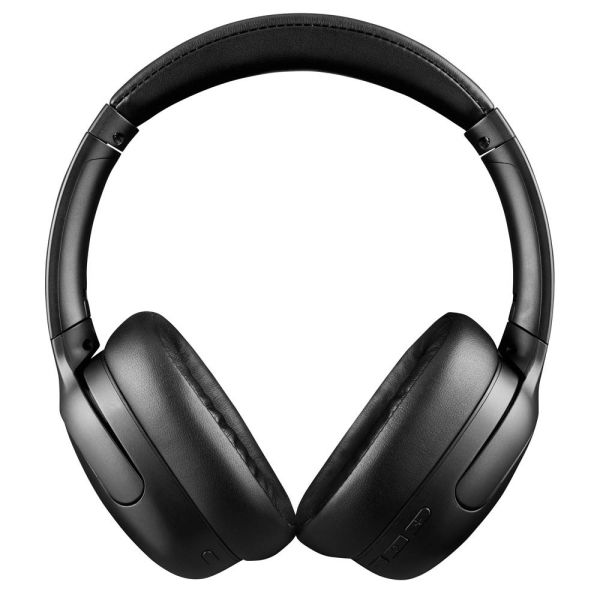 Intenso O400HA Auriculares Over-Ear con Cancelación Activa de Ruido (ANC) 35 dB, Bluetooth 5.3, Hasta 75 Horas de Autonomía, Negro