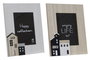 DKD Home Decor Set de 2 Marcos de Fotos 10x15 MDF Casas