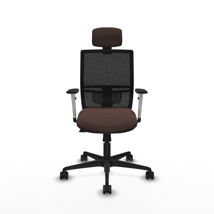 PIQUERAS Y CRESPO Silla de oficina Yunquera con mecanismo Sincro/Traslack, Marrón oscuro y Negro PIQUERAS Y CRESPO Silla de oficina Yunquera con mecanismo Sincro/Traslack, Marrón oscuro y Negro