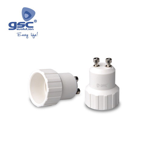 GSC Evolution Adaptador de GU10 a E14 Blanco GSC Evolution Adaptador de GU10 a E14 Blanco