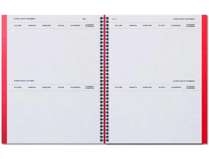 Additio Cuaderno Aula Planner Catalán DIN A4 160 Páginas Plan Anual y Mensual con Programación y Evaluación
