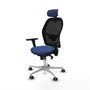 PIQUERAS Y CRESPO Silla de oficina Jorquera con mecanismo Sincro, azul marino y negro