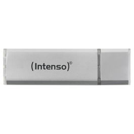 Intenso Alu Line Memoria USB 32 GB Plata, USB 2.0, 28 MB/s Lectura, Carcasa Aluminio con Tapa