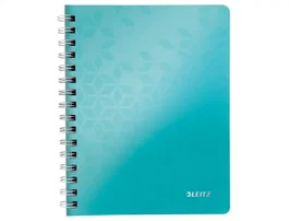 Leitz Wow Cuaderno espiral wiro tapa polipropileno Din A5 80 hojas cuadro 5 mm turquesa