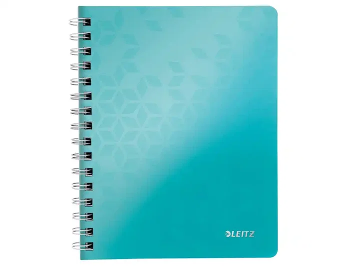 Leitz Wow Cuaderno espiral wiro tapa polipropileno Din A5 80 hojas cuadro 5 mm turquesa Leitz Wow Cuaderno espiral wiro tapa polipropileno Din A5 80 hojas cuadro 5 mm turquesa