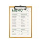 Inde Tabla Porta Menú con Clip 31.5 cm x 22.5 cm (24 Unidades)